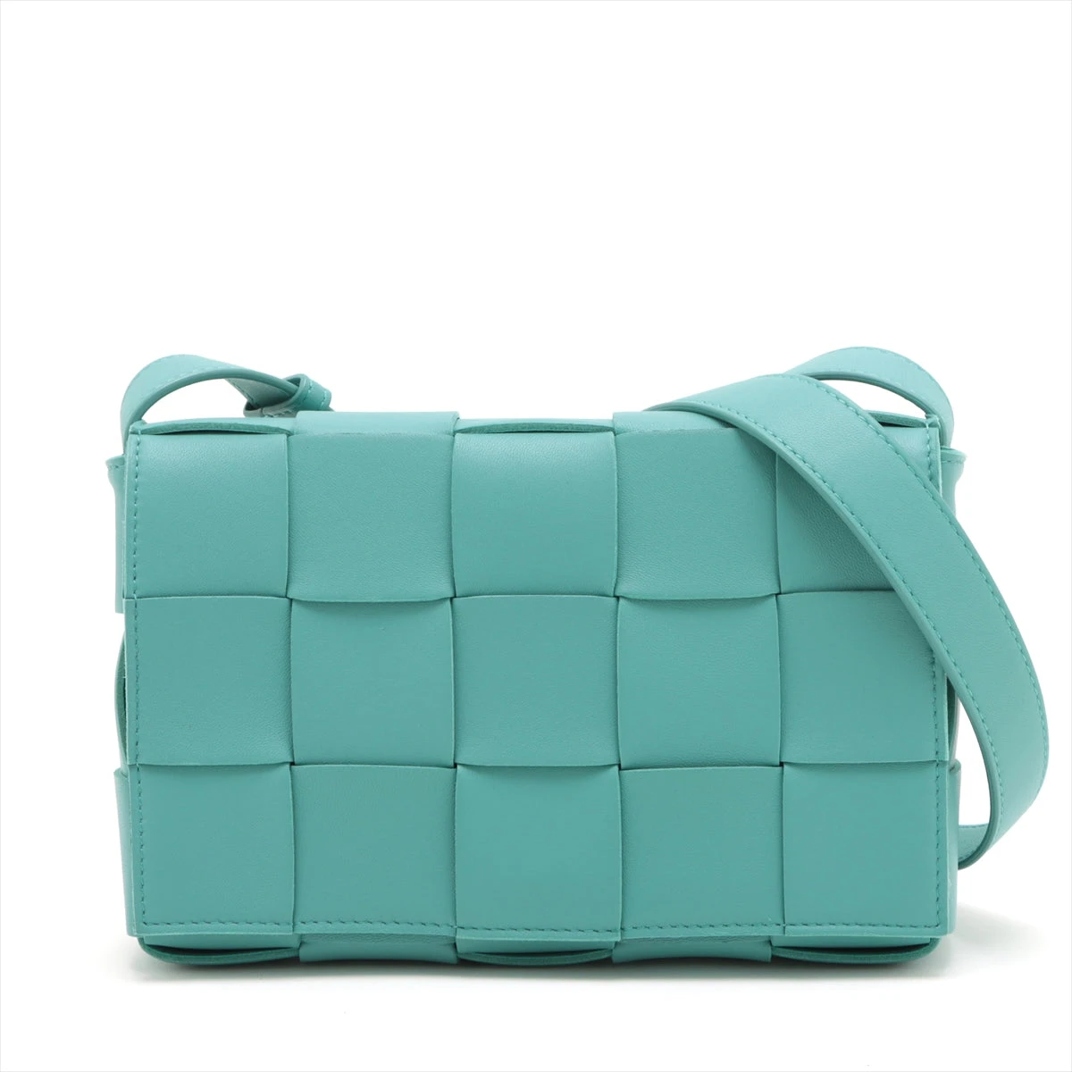 ボッテガヴェネタ マキシイントレチャート カセット レザー ショルダー