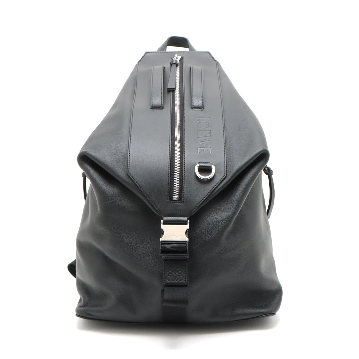 ほぼ未使用 LOEWE コンバーチブル バッグパック 黒 レザー リュック ロエベ コンバーチブル バッグパック レザー バックパック/リュック
