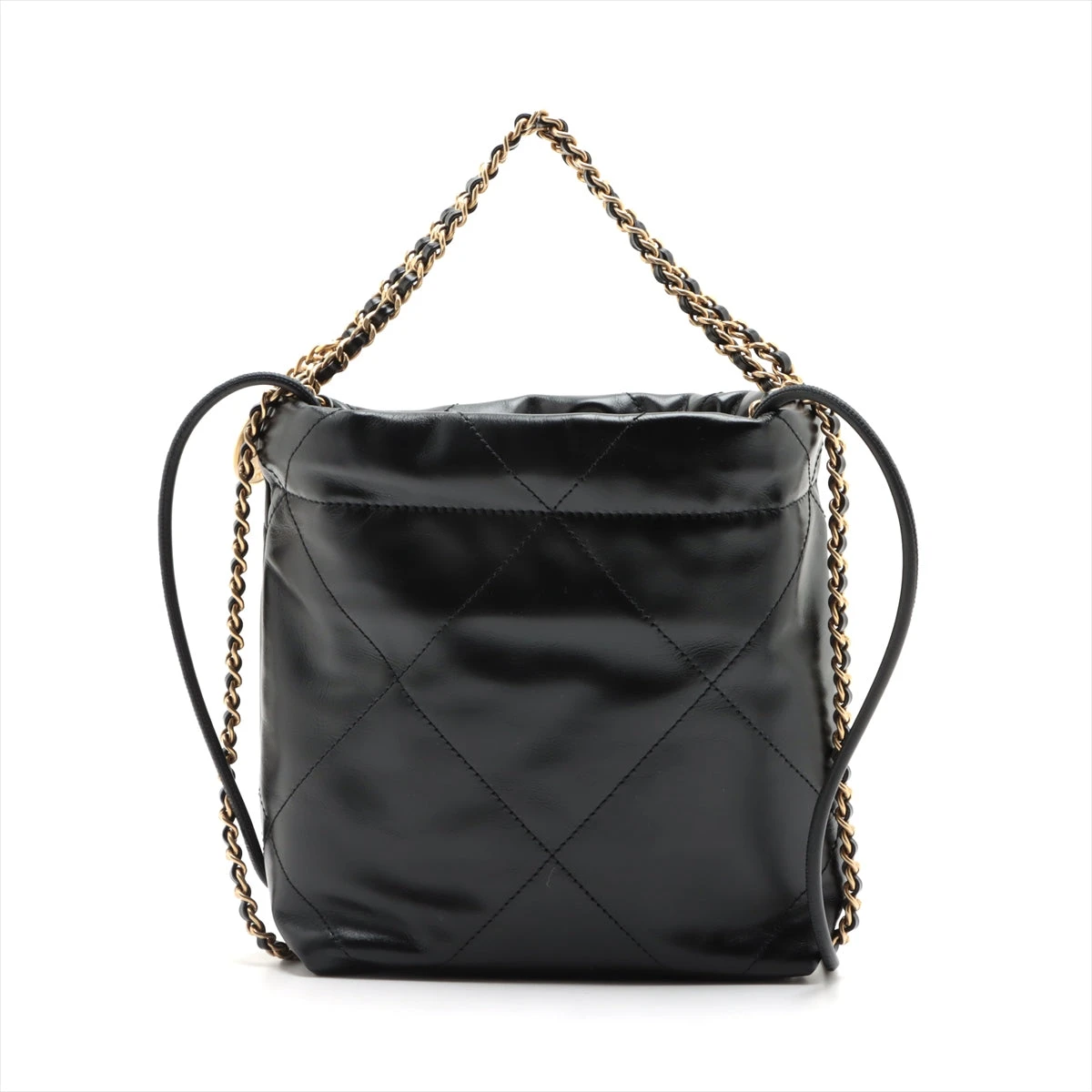 A.P.C. ゴールドチェーン レザー ショルダーバッグ ブラック 保存袋付き A.P.C. ゴールドチェーン レザー ショルダーバッグ ブラック