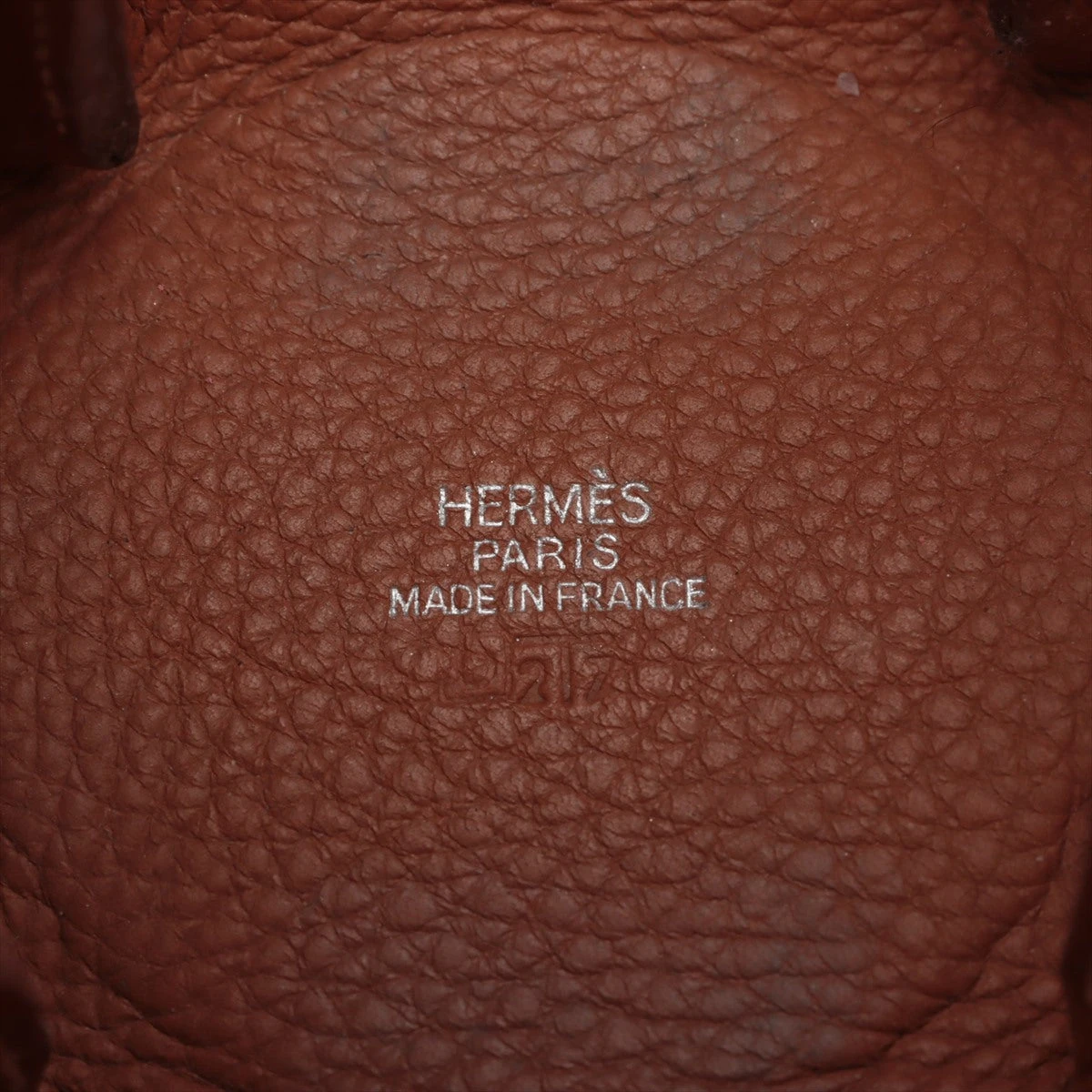 エルメス ヴェスパポーチ レザー ポーチ ブラウン シルバー金具