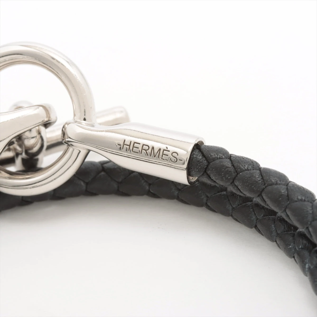 HERMES エルメス　グレナンブレスレット　GP ブラック エルメス グレナン GP×革 ブレスレット ブラック×ゴールド A
