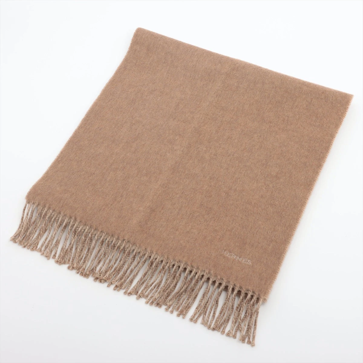 ❤お得なお品❤クリーニング済み カシミヤマフラー ブラウン エルメス ❤お得なお品❤クリーニング済み カシミヤシルクマフラー