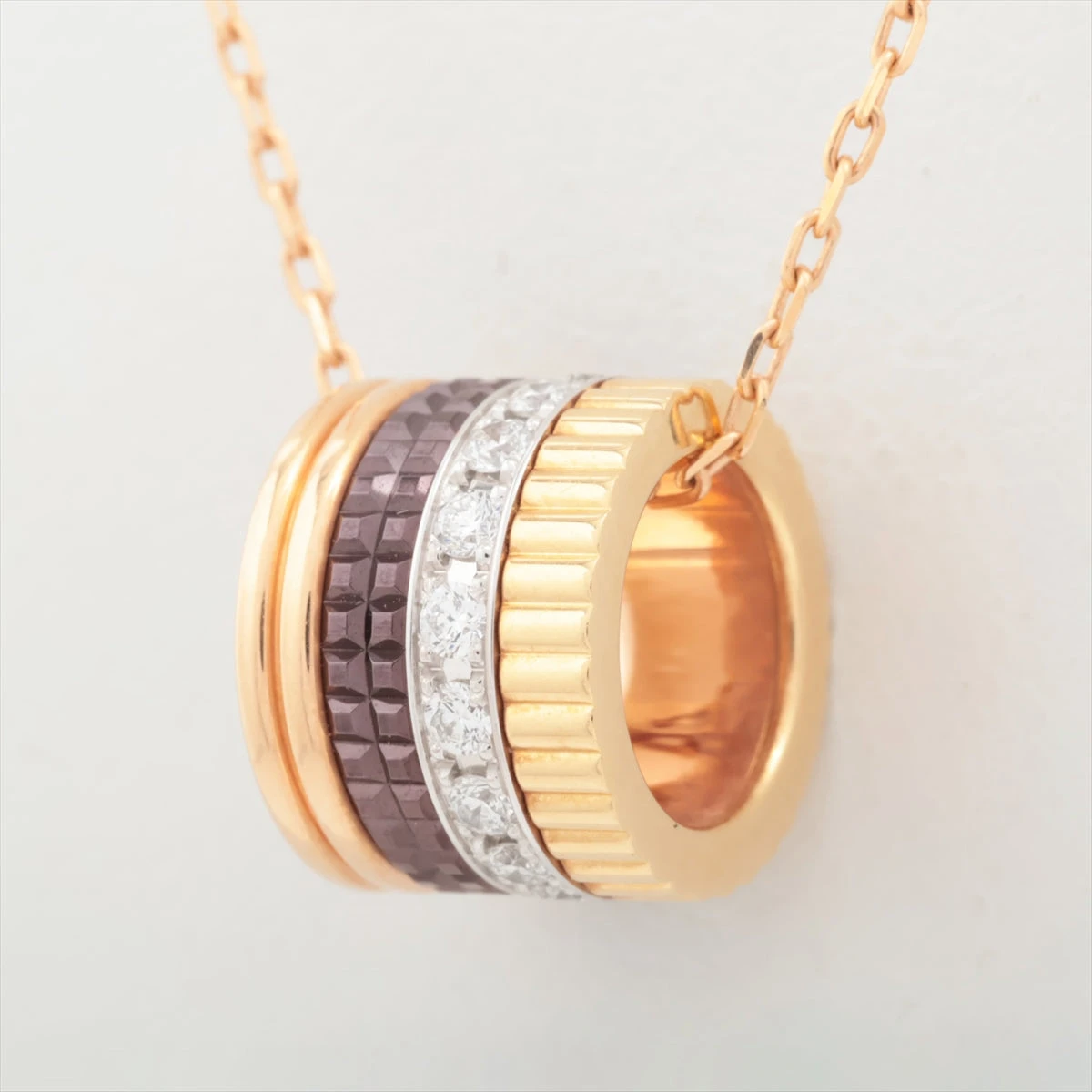 ブシュロン キャトル クラシック ダイヤ ネックレス 750(YG×PG×WG) 6.4  