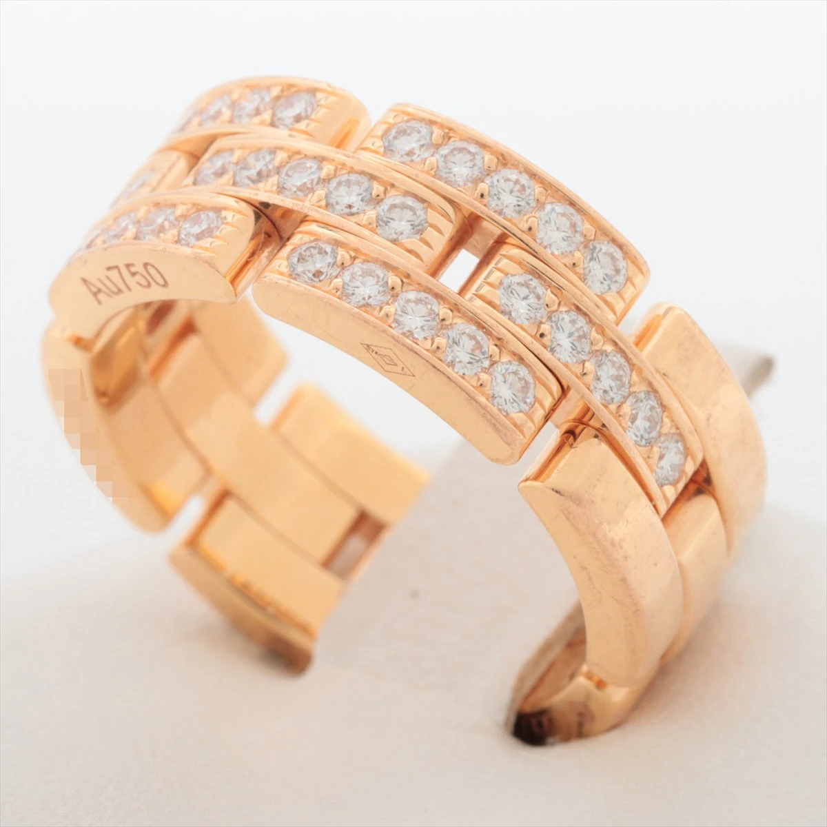 Cartier マイヨンパンテール ダイヤリングゴールド750 ハーフエタニティ カルティエ マイヨンパンテール ハーフ ダイヤ リング 750(PG) 12.2g