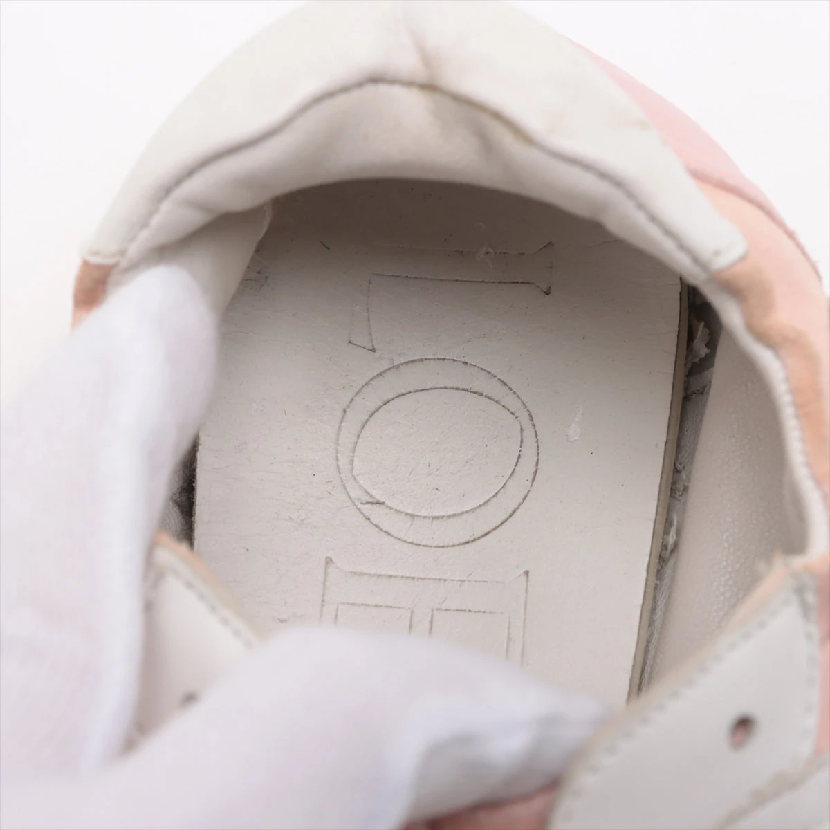 ロエベ レザー×スエード スニーカー 39 レディース ピンク バレエ