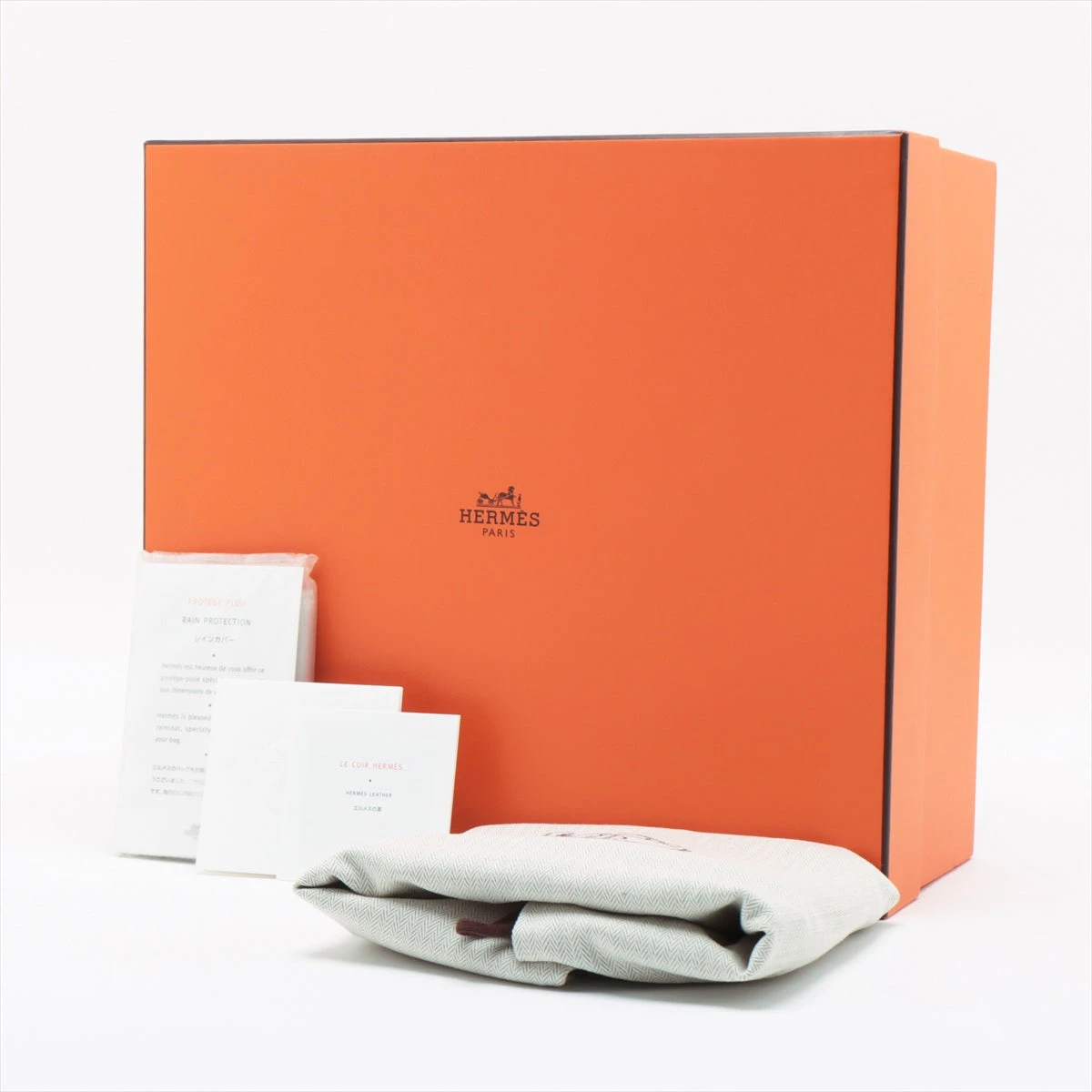 エルメス プリュム28 エバーカラー ブルーグラシエ シルバー金具 T