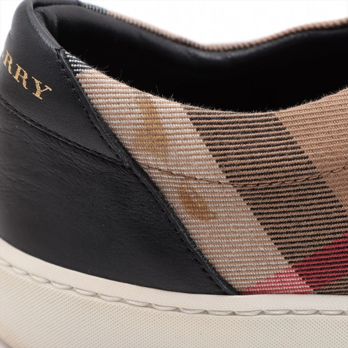 バーバリー レザー×ファブリック スニーカー 37 レディース