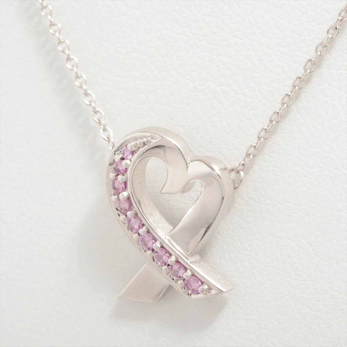 【TIFFANY＆CO. 】オープンハートネックレス ピンクサファイア シルバー Amazon | [ティファニー] TIFFANY ピンクサファイヤ