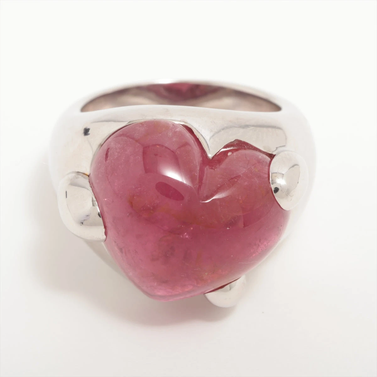 ポメラート グリフハート 色石 リング 750(WG) 19.6g XB022588｜中古