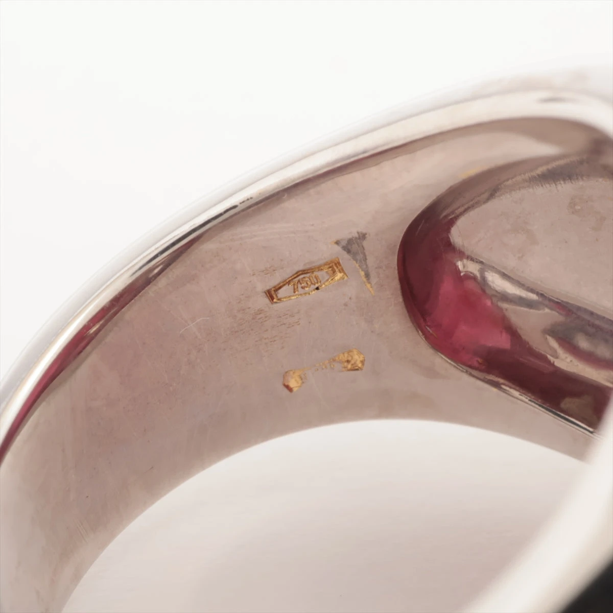 ポメラート グリフハート 色石 リング 750(WG) 19.6g XB022588｜中古