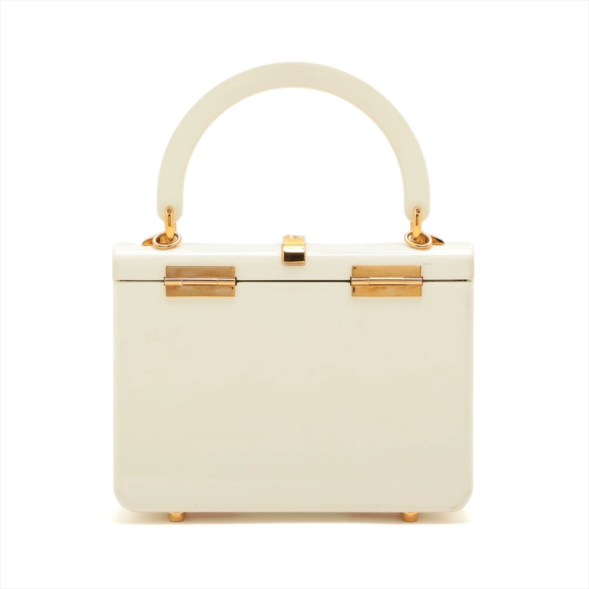 グッチ シルヴィ プラスチック 2WAYハンドバッグ ホワイト 589482  