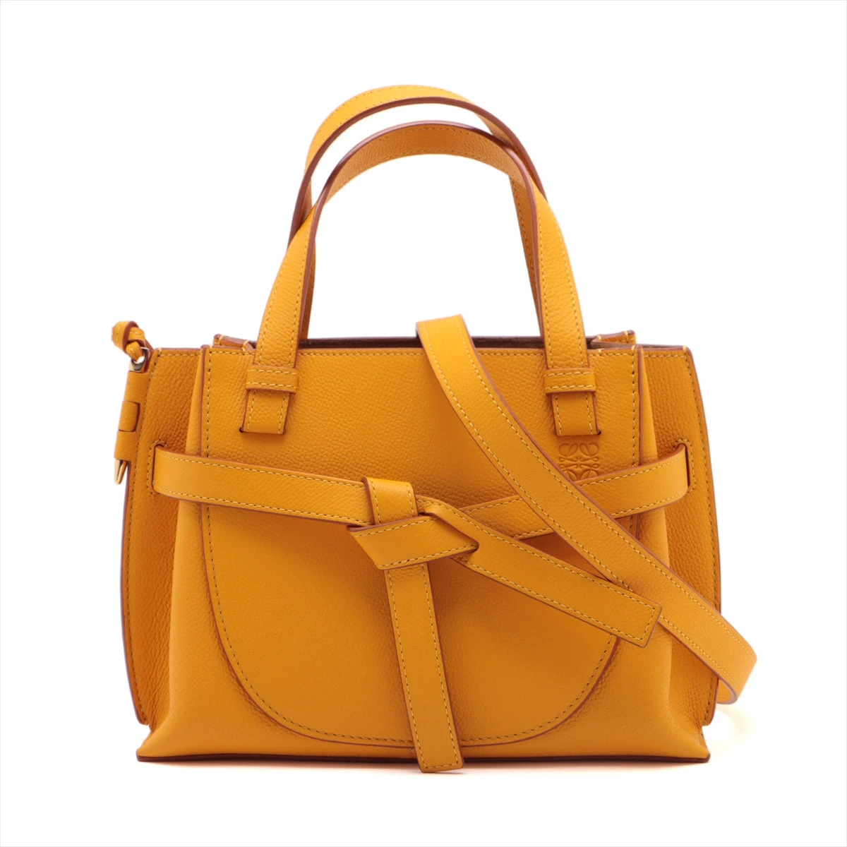 希少/超美品/LOEWE】ゲート トップハンドルバッグ イエロー