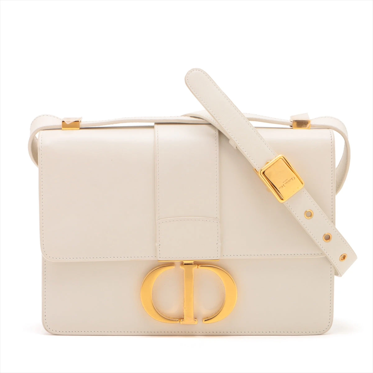 Christian Dior 30モンテーニュ ホワイト レザー ショルダー Christian Dior 30モンテーニュ ホワイト レザー ショルダー