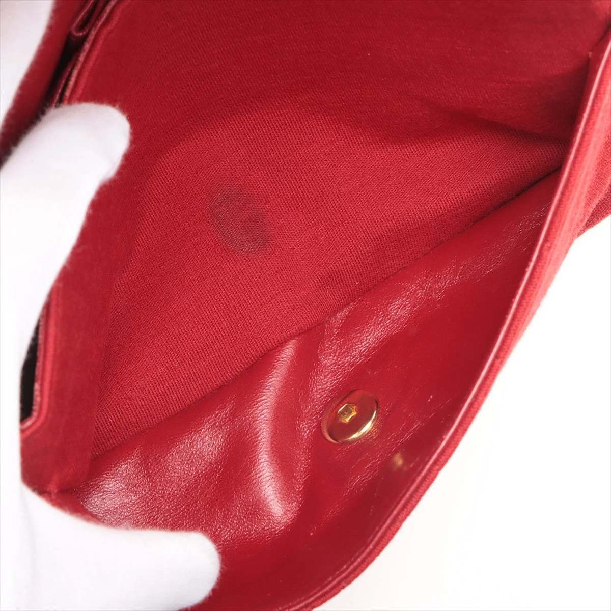 シャネル マトラッセ25 コットン ダブルフラップ ダブルチェーンバッグ