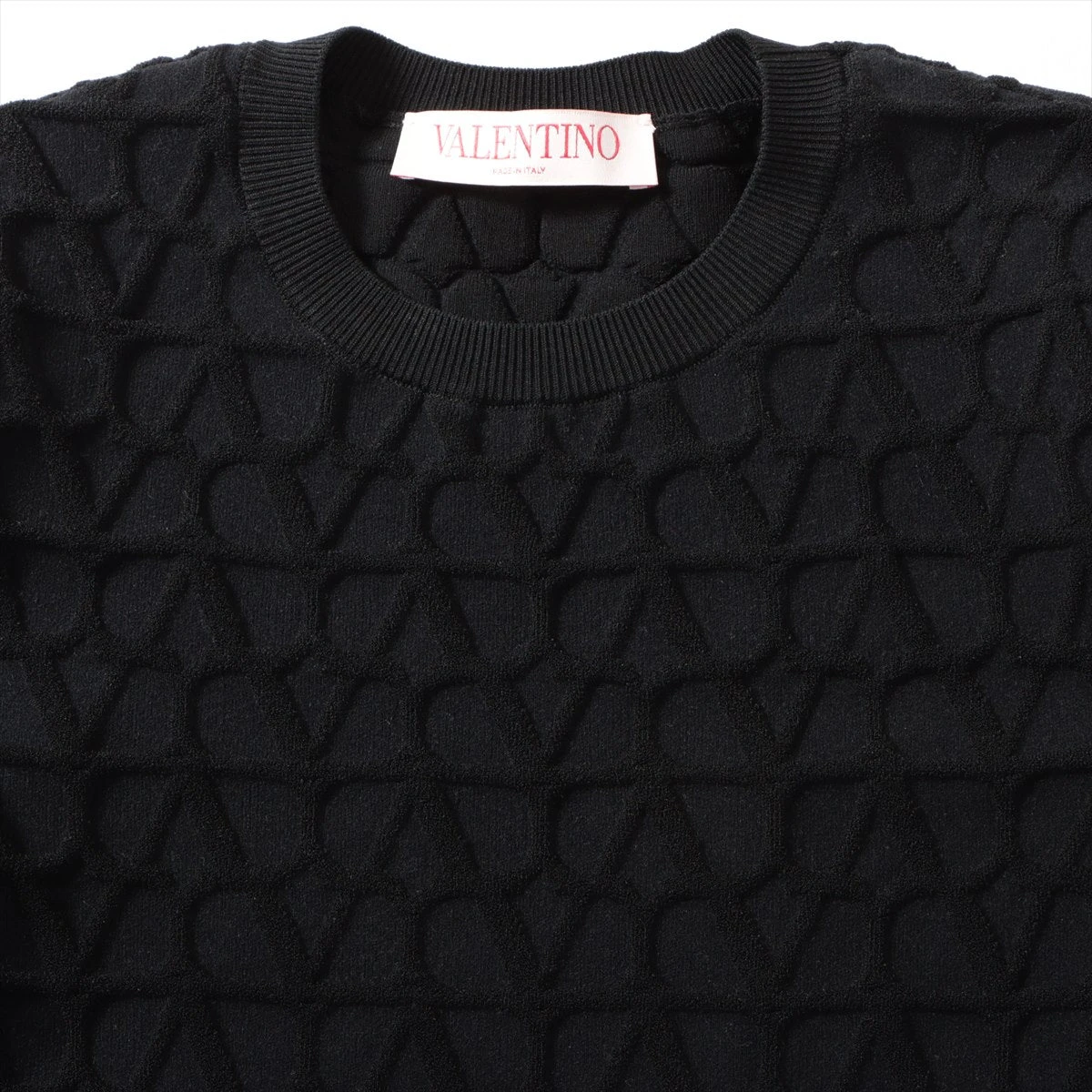 ヴァレンティノ レーヨン×ナイロン ニットワンピース M