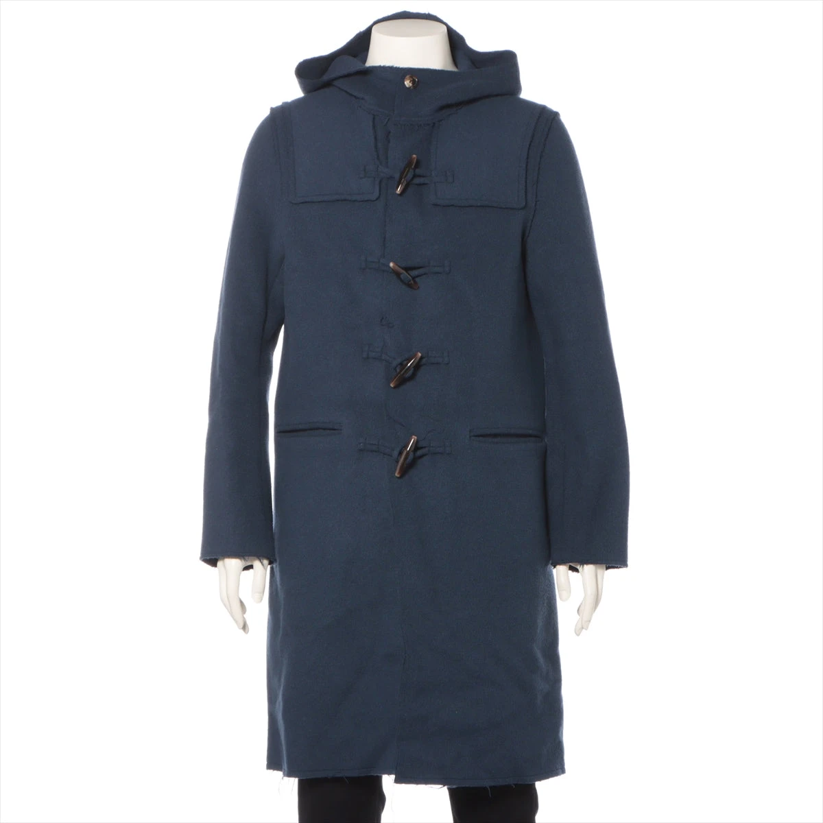 アンダーカバー 15AW ウール×ナイロン ダッフルコート 3 メンズ ブルー