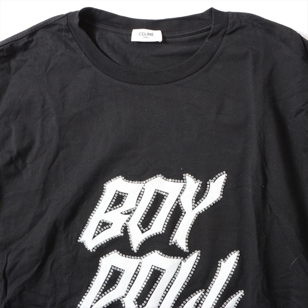 ブラック コットン Tシャツ ブラック オーガニックコットン製オーバーサイズTシャツ、マルニ