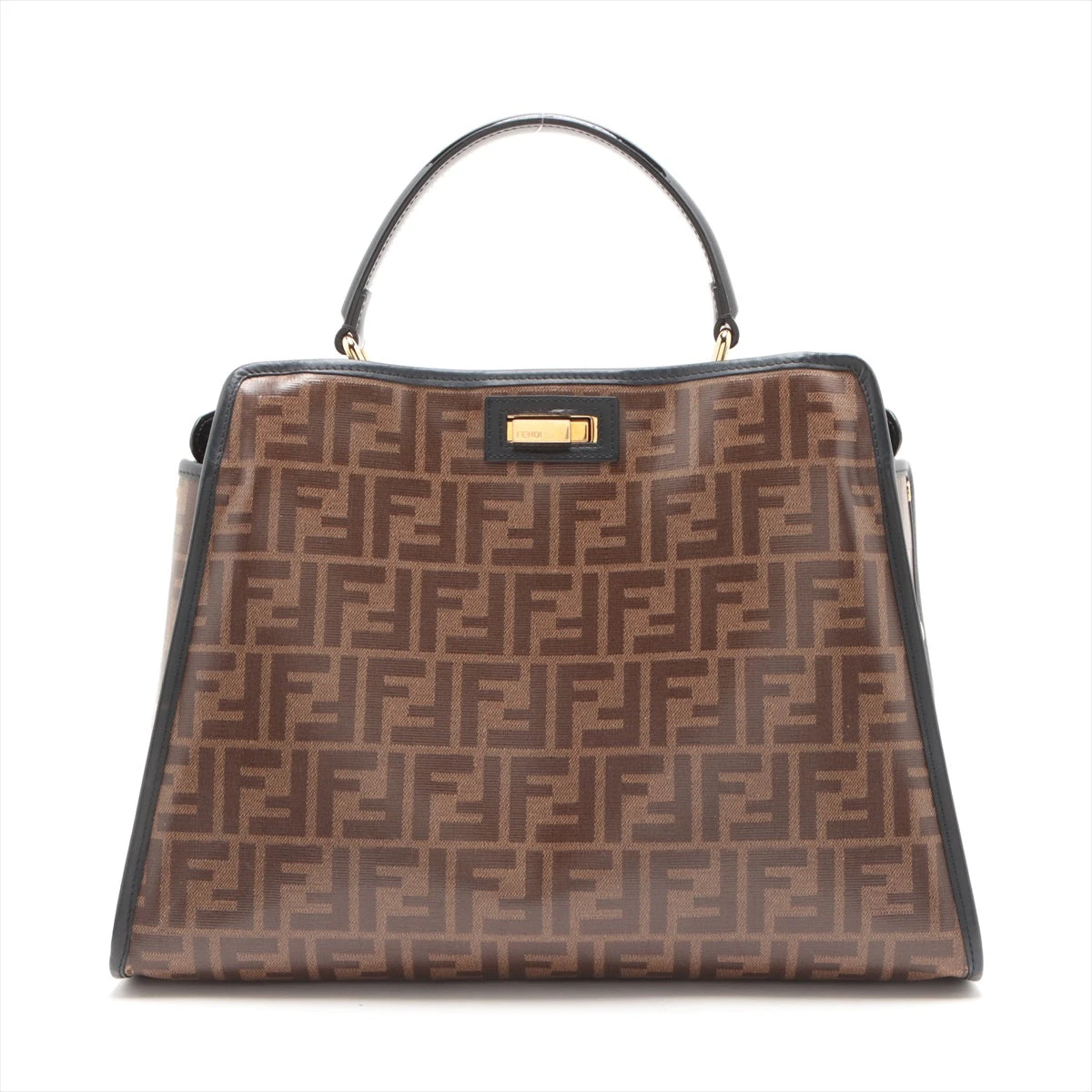 フェンディ ピーカブー ディフェンダー PVC×パテント 2WAYハンドバッグ