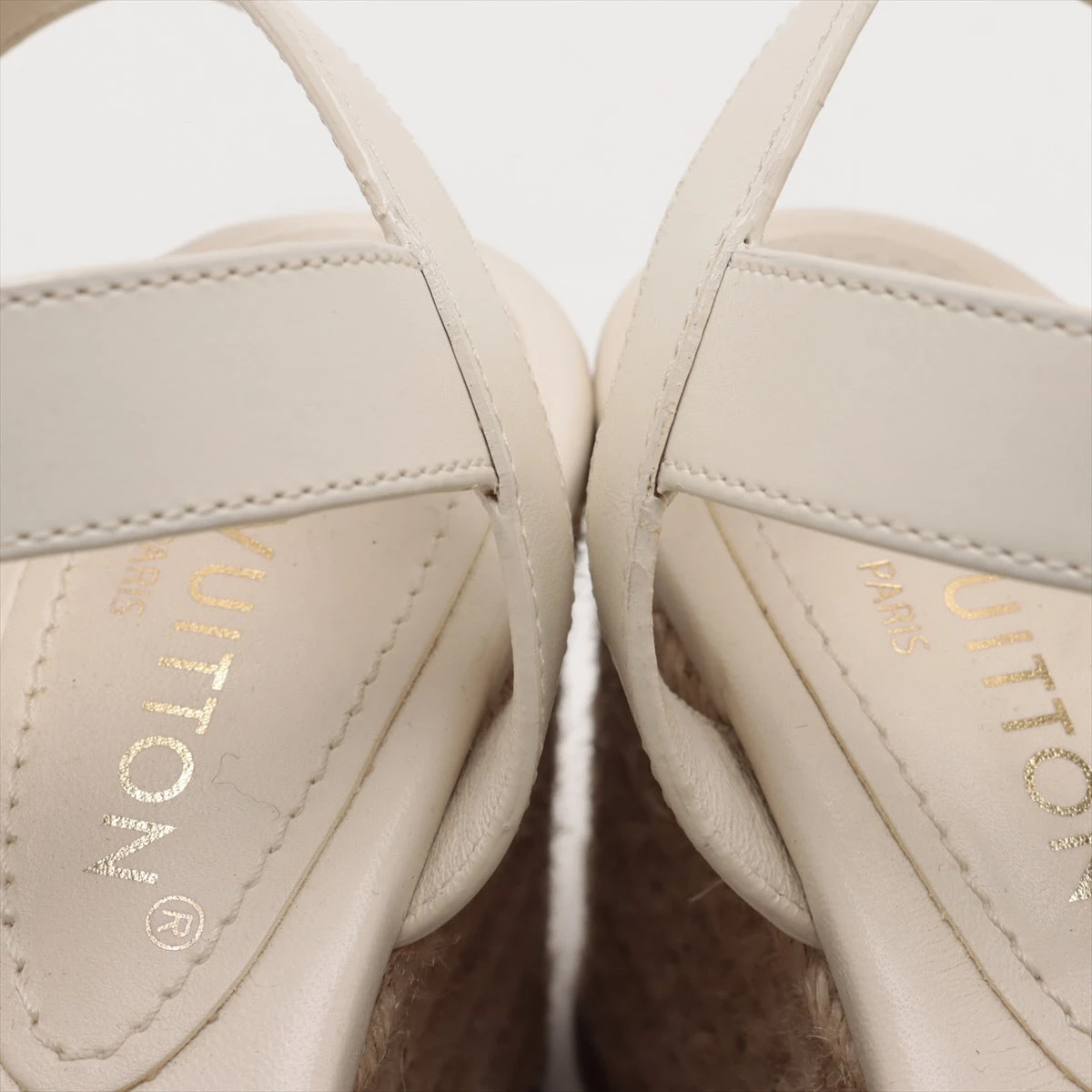 ルイヴィトン　モノグラムミニ　ウェッジソール　ベージュ　サンダル　23㎝相当 yukishop【激安コピー通販】 / LouisVuitton ルイヴィトン