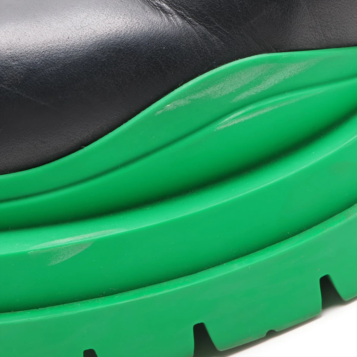 ボッテガヴェネタ タイヤ レザー サイドゴアブーツ 43 メンズ グリーン