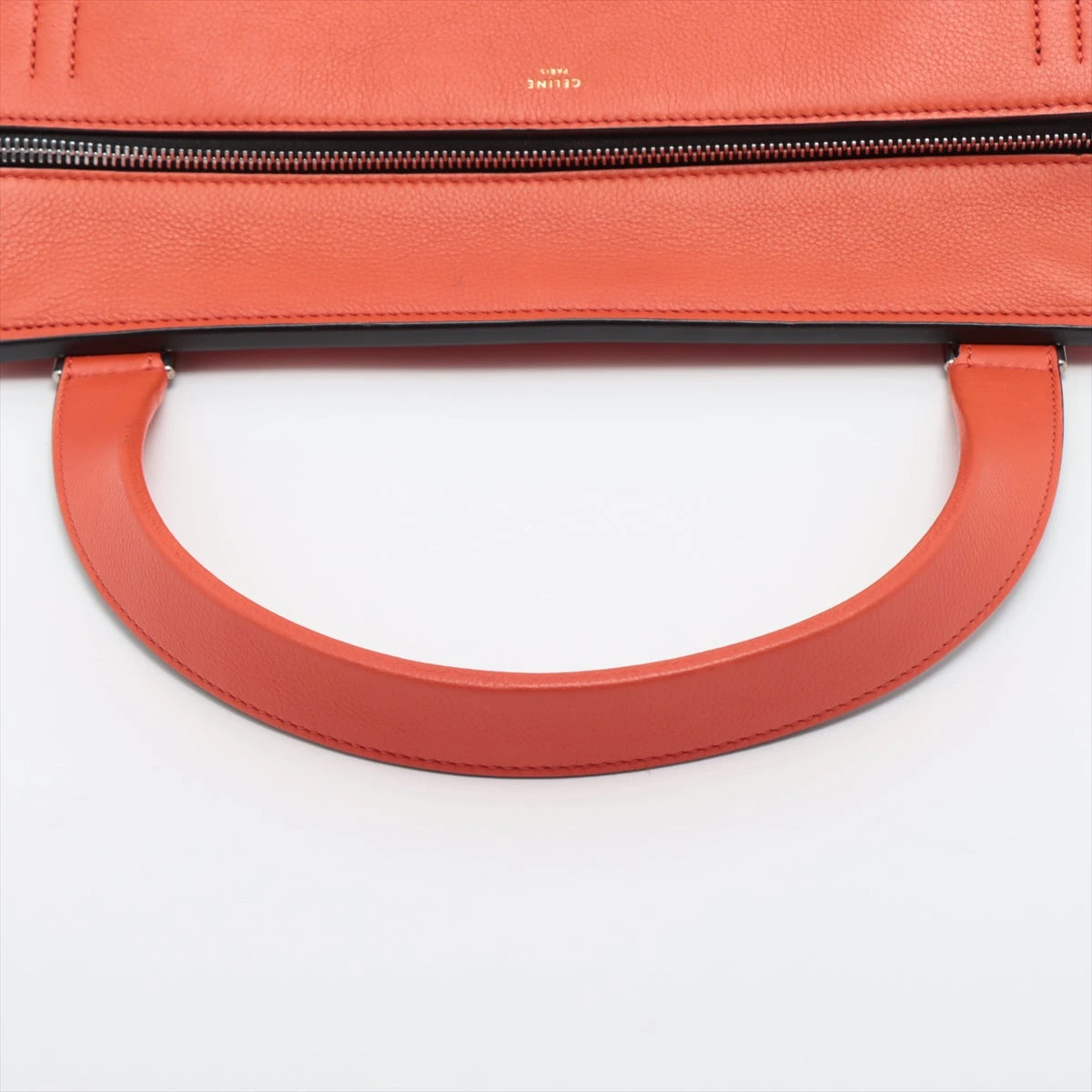 セリーヌ エッジ レザー ハンドバッグ レッド AP021265｜中古ブランド 