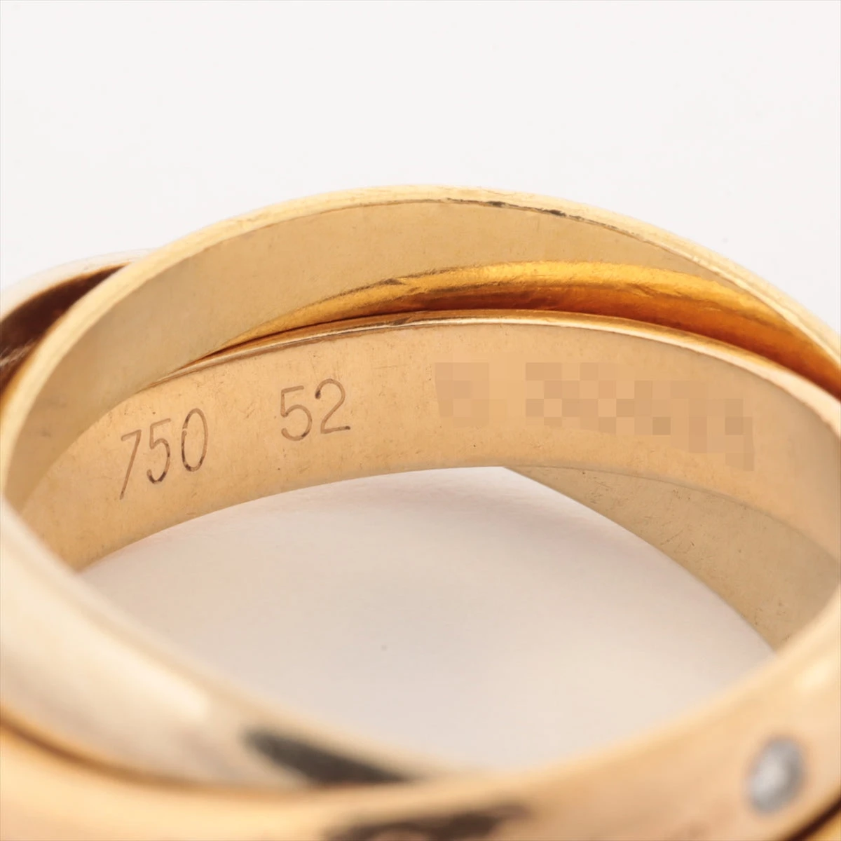 カルティエ トリニティ 3P ダイヤ リング 750(YG×PG×WG) 9.5g 52