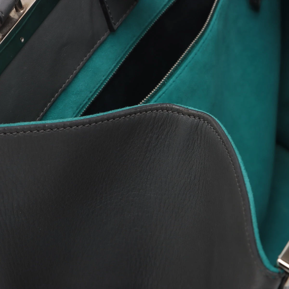 【正規品】フェンディ トロワジュール ハンドバッグ 2way グレー レザー フェンディ トロワジュール レザー トートバッグ グレー 8BH272