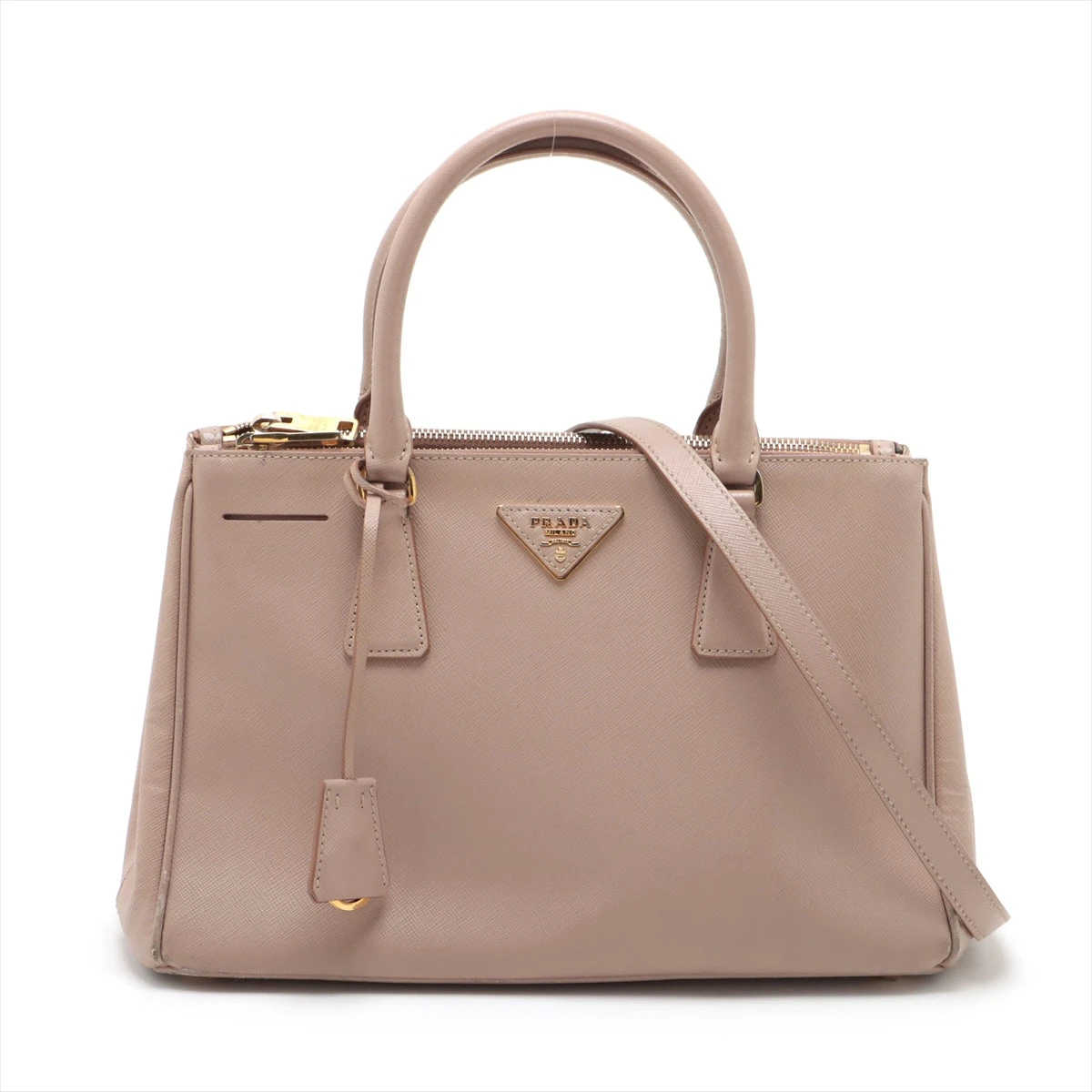 希少未使用品PRADA プラダ 2way 牛革サフィアーノ ルクス ハンドバッグ プラダ サフィアーノラクス レザー 2WAYハンドバッグ ピンク