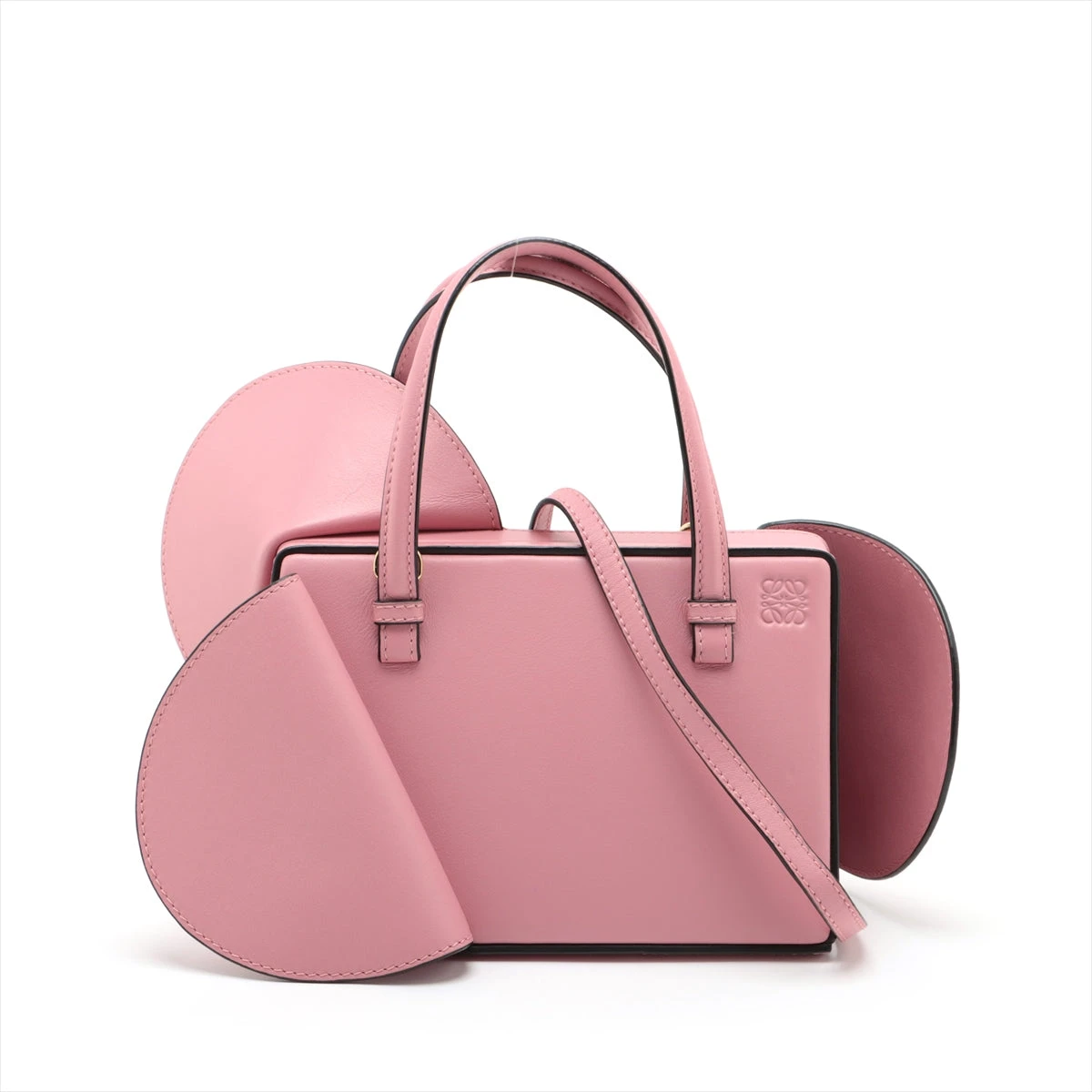 ロエベ ウィング ポスタル レザー 2WAYハンドバッグ ピンク