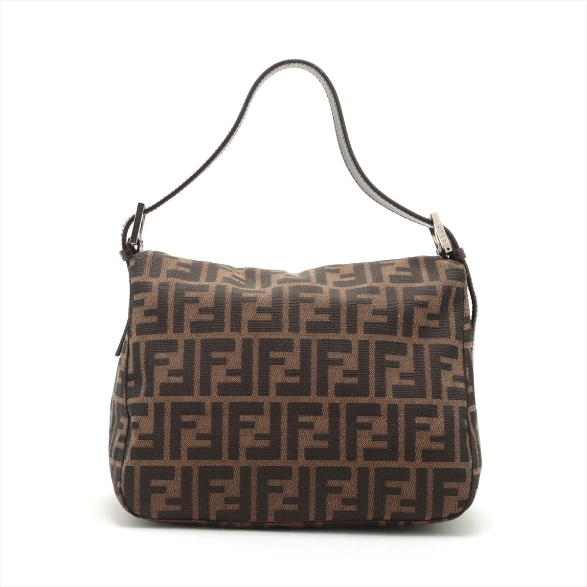 [鑑定済] フェンディ ハンドバッグ バニティ ズッカ レザー キャンバス FENDI - フェンディ ズッカ ハンドバッグ バニティバッグ