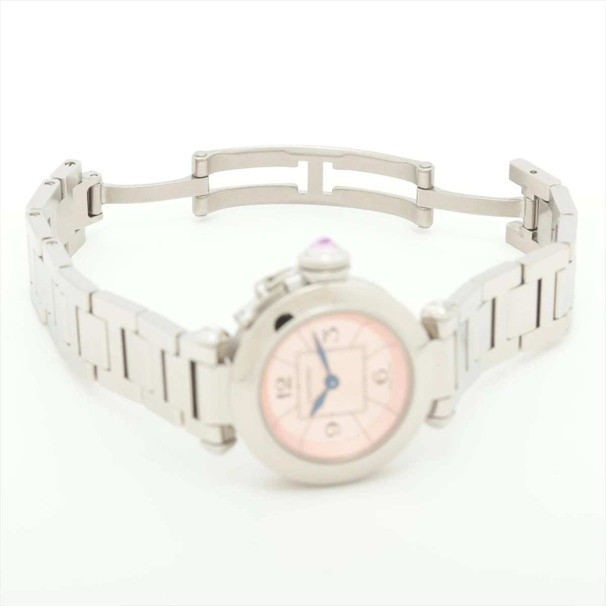 カルティエ ミスパシャ W3140008 SS QZ ピンク文字盤 A2675888｜中古