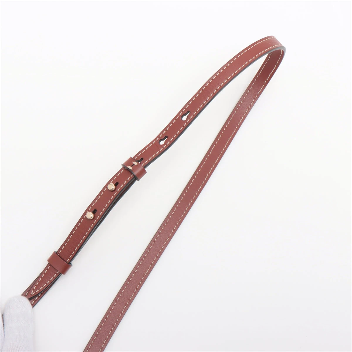 クロエ ウッディ スモール フェルト×レザー 2WAYハンドバッグ ブラウン 