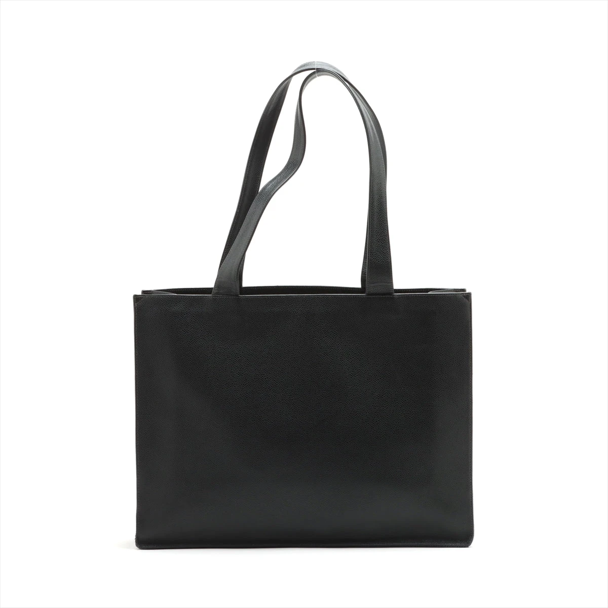 美品❤︎シャネル　トートバッグ　ロゴ　刺繍　ゴールド金具　キャビアスキン　ブラック CHANEL シャネル ロゴ刺繍 ブラック 黒 ゴールド金具 キャビア