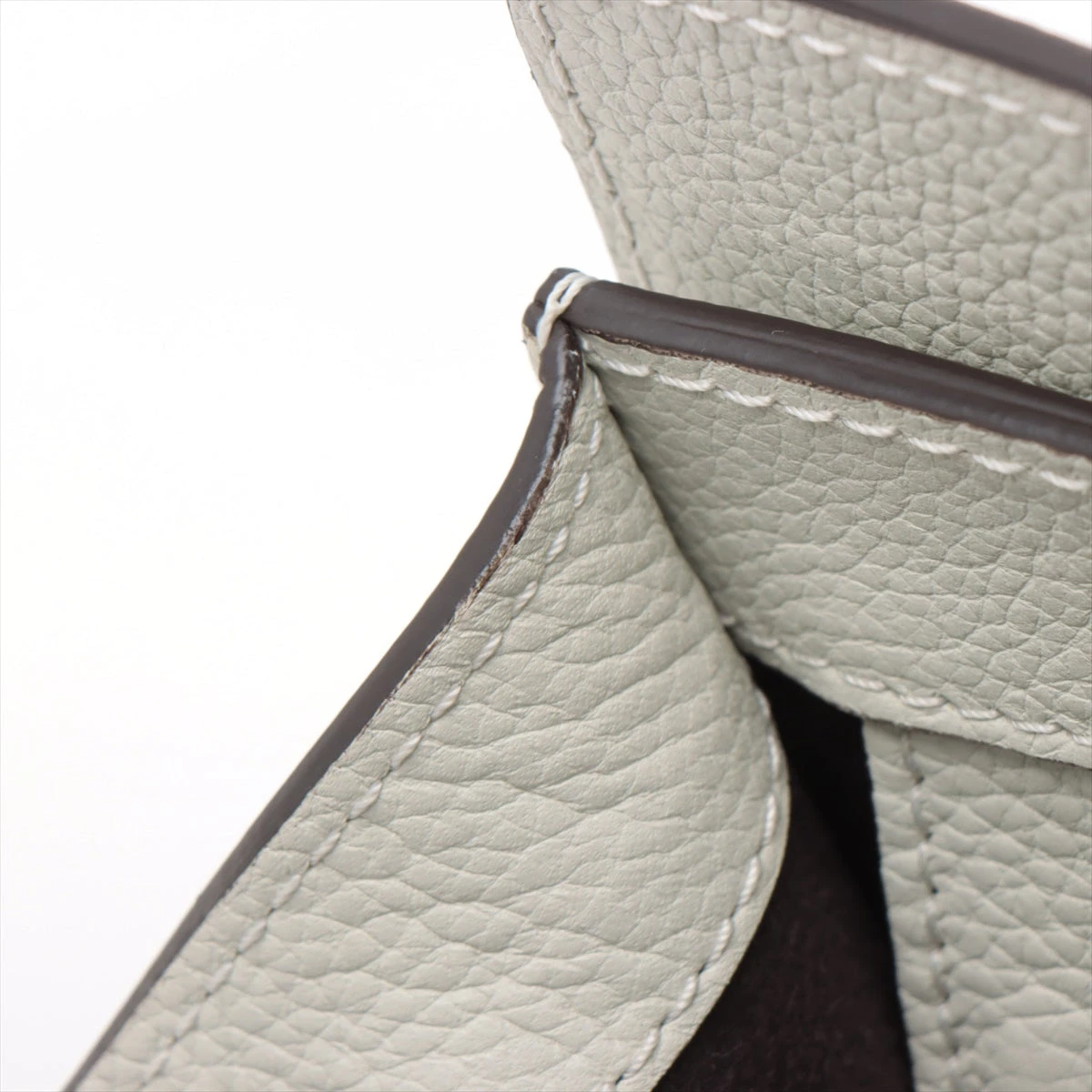 セリーヌ ラゲージ ファントム レザー ハンドバッグ ライトグレー