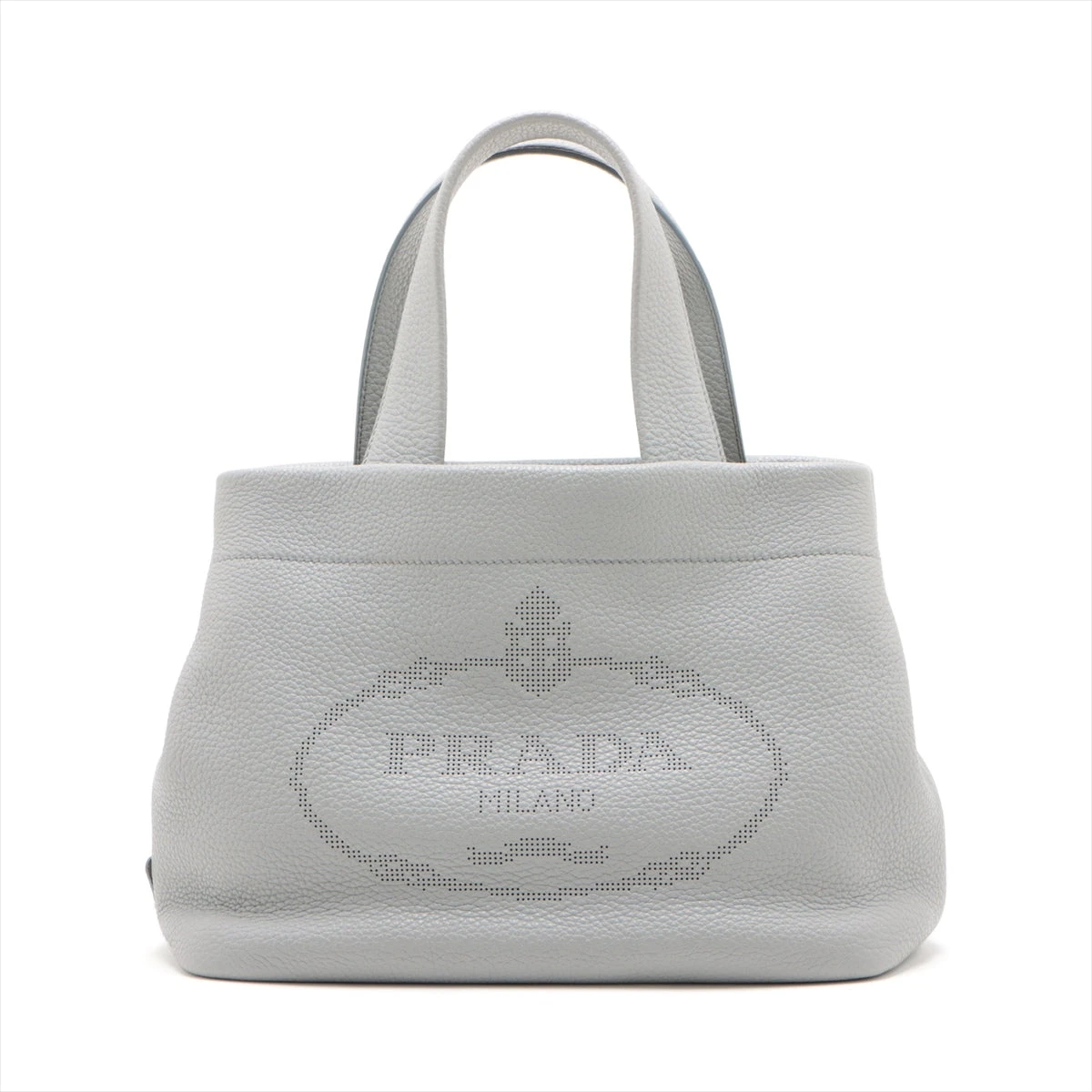 プラダ ヴィッテロダイノ ソフト レザー ハンドバッグ グレー A2616587