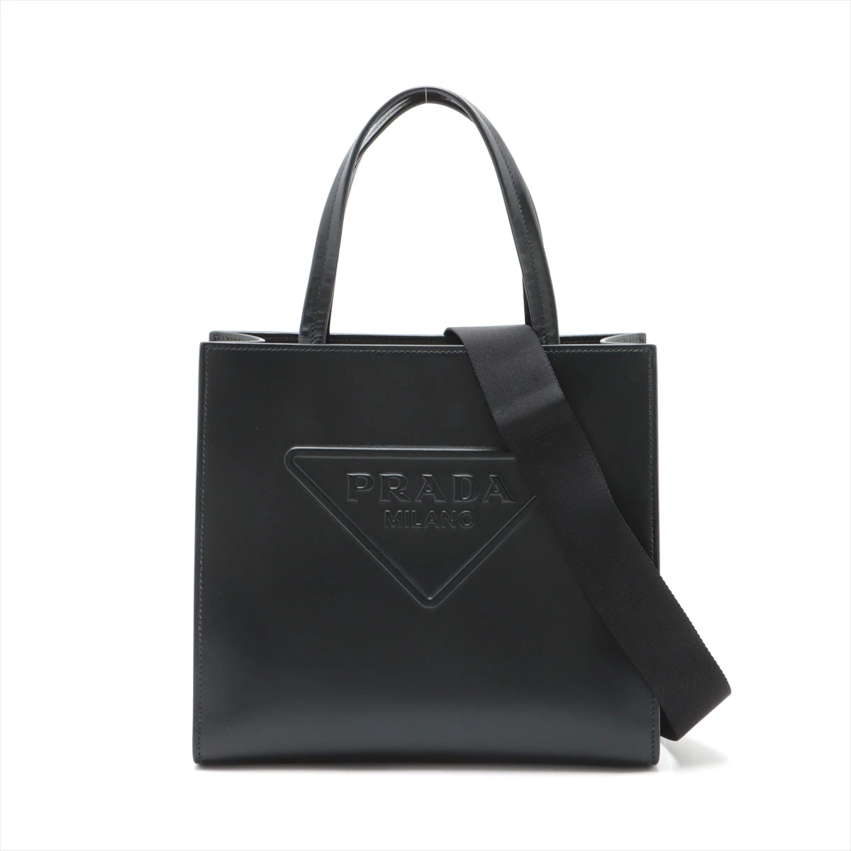 プラダ レザー 2WAYハンドバッグ ブラック 1BG382 A2616588｜中古 