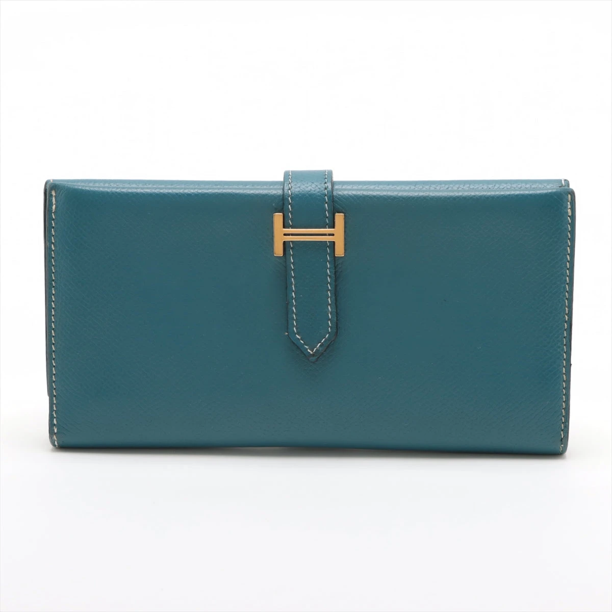 エルメス HERMES ベアンデュプリ オレンジ ヴォーエプソン 長
