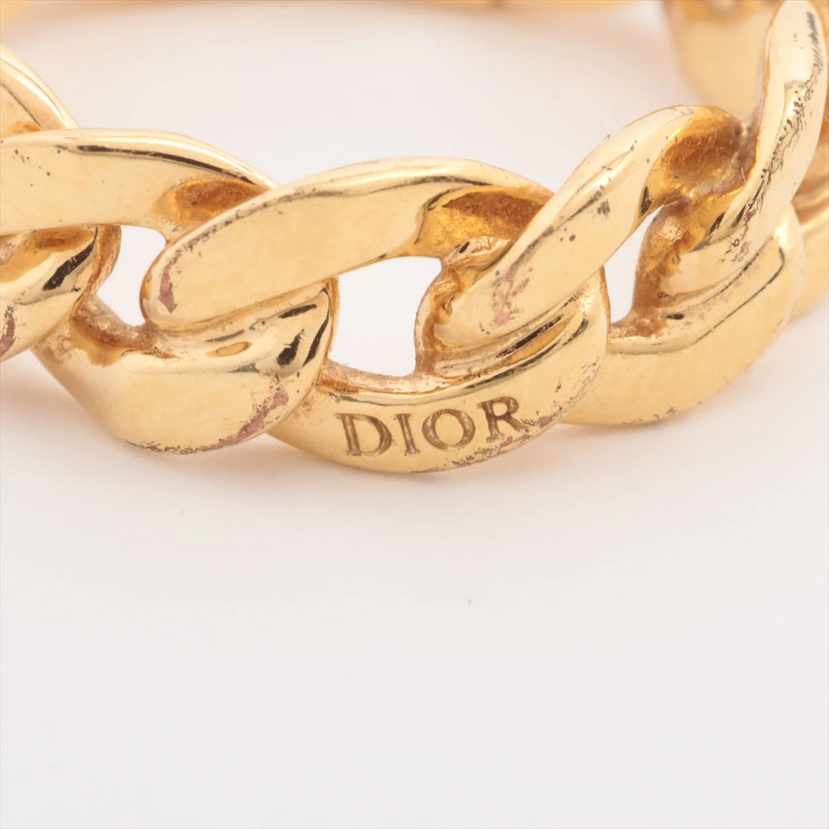 クリスチャンディオール GP CDゴールド ロゴ リング DIOR(ディオール) CDロゴ ラインストーン リング 指輪 ゴールド GP