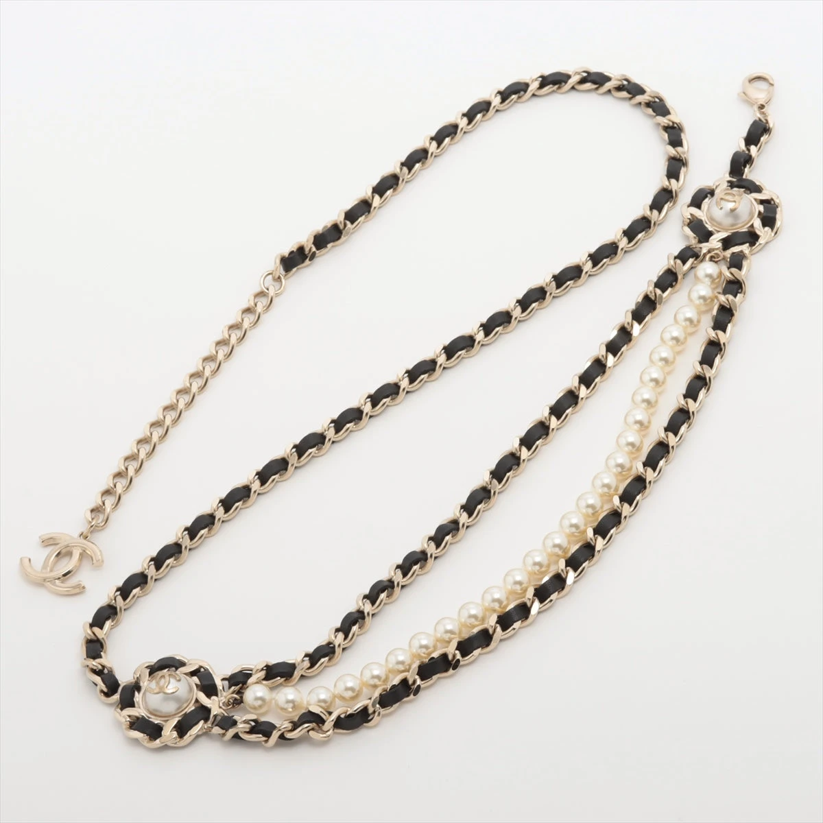 CHANEL チェーンベルト ゴールドブラック