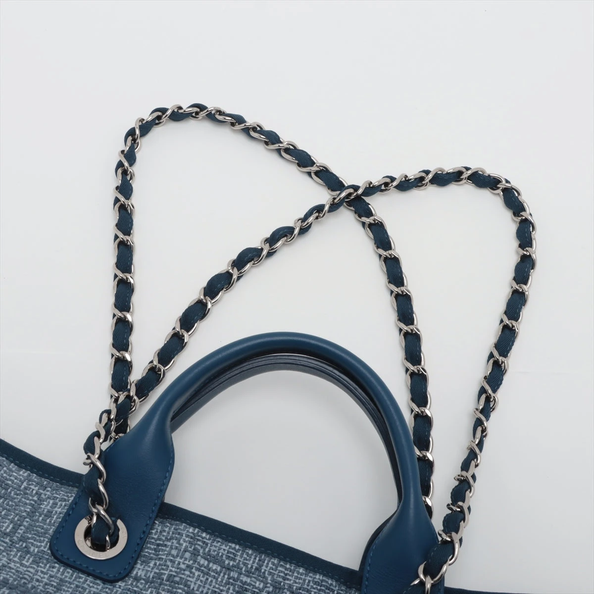 シャネルノベルティ　チェーントートバッグ　ブルー 楽天市場】シャネル CHANEL チェーントート バッグ トートバッグ