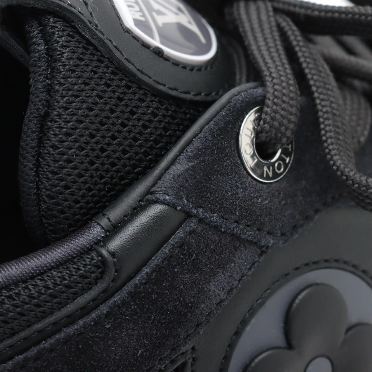 ヴィトン ラン55ライン 23年 メッシュ×レザー スニーカー 38