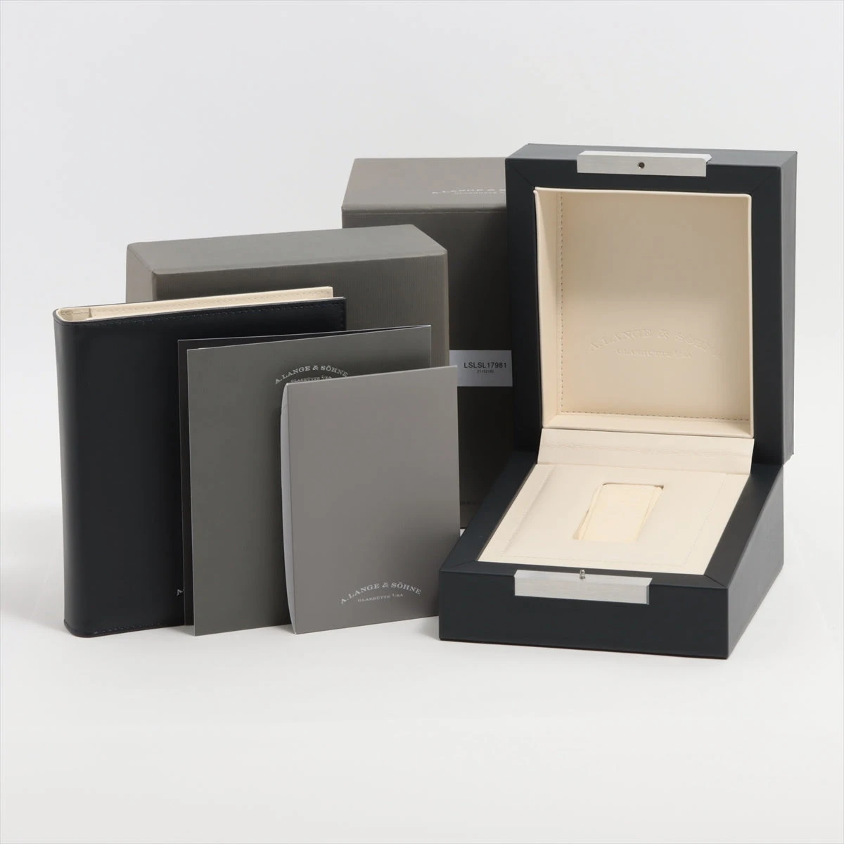 ランゲ&ゾーネ ランゲ1 191.032 PG×革 手巻き シルバー文字盤 風防内