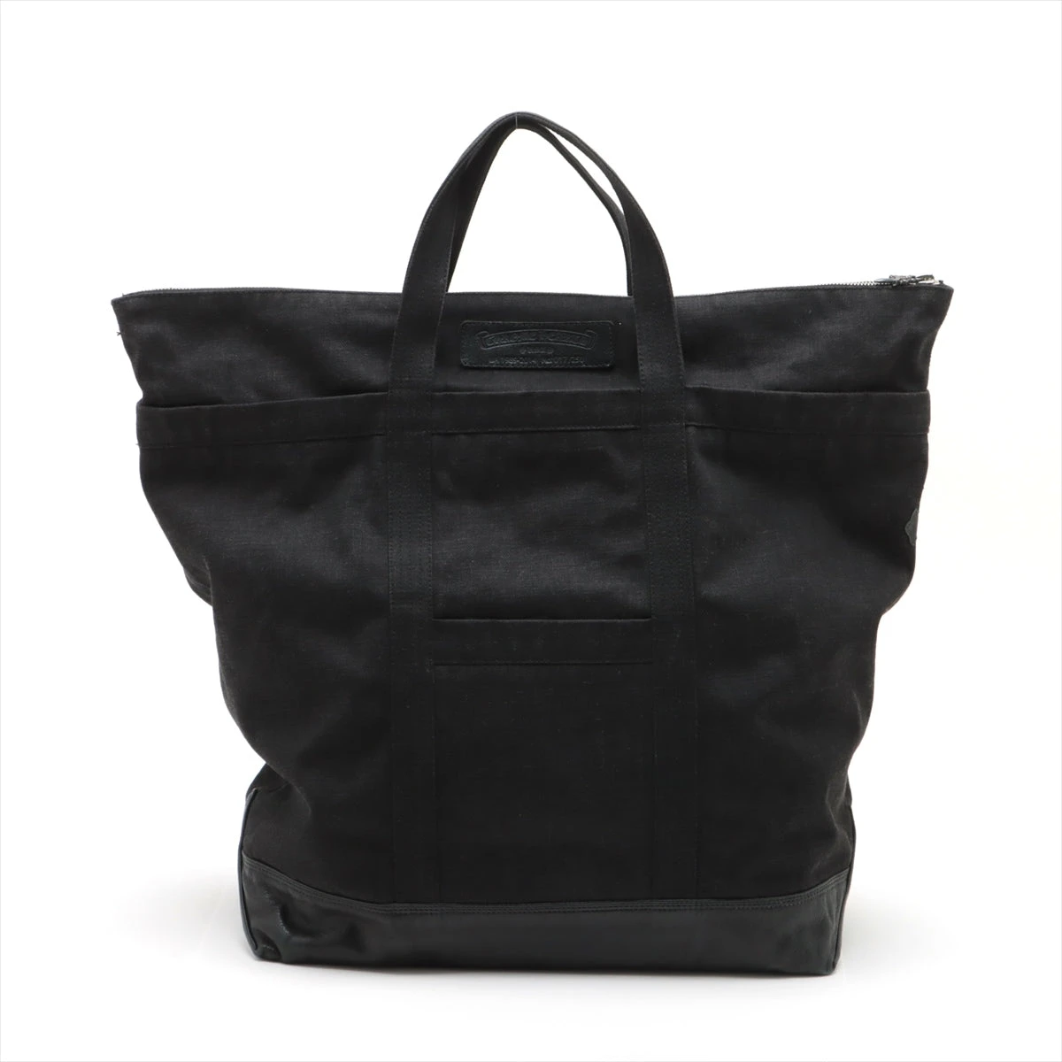 クロムハーツ トートバッグ 素材不明 ブラック デニム切替