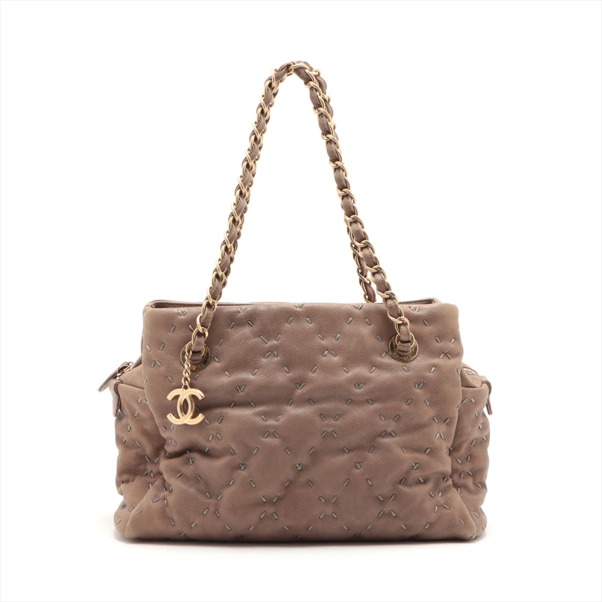 シャネル ワイルドステッチ カーフィア バッグ CHANEL（シャネル）ワイルドステッチ カーフスキン トートバッグ