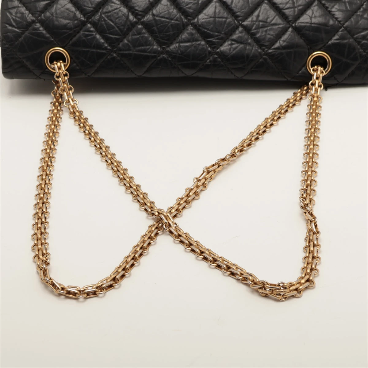 シャネル マトラッセ 2.55 マキシ ヴィンテージカーフ ダブルフラップ