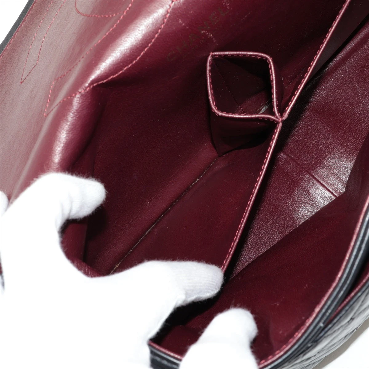 シャネル マトラッセ 2.55 マキシ ヴィンテージカーフ ダブルフラップ