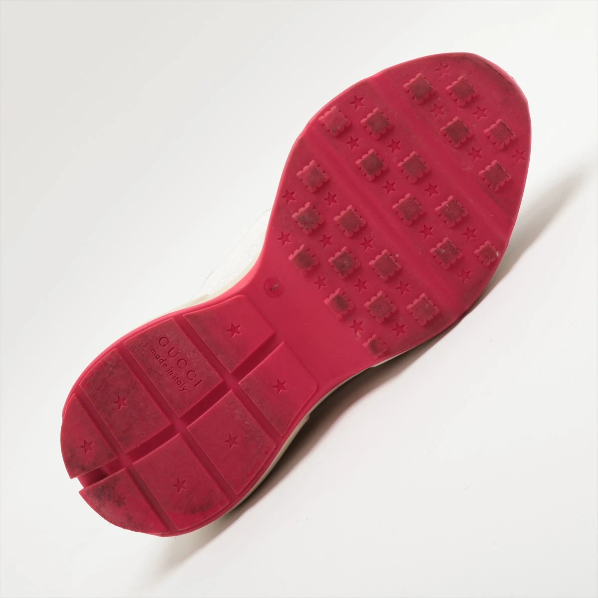 グッチ ライトン キャンバス×レザー スニーカー 9 メンズ マルチ