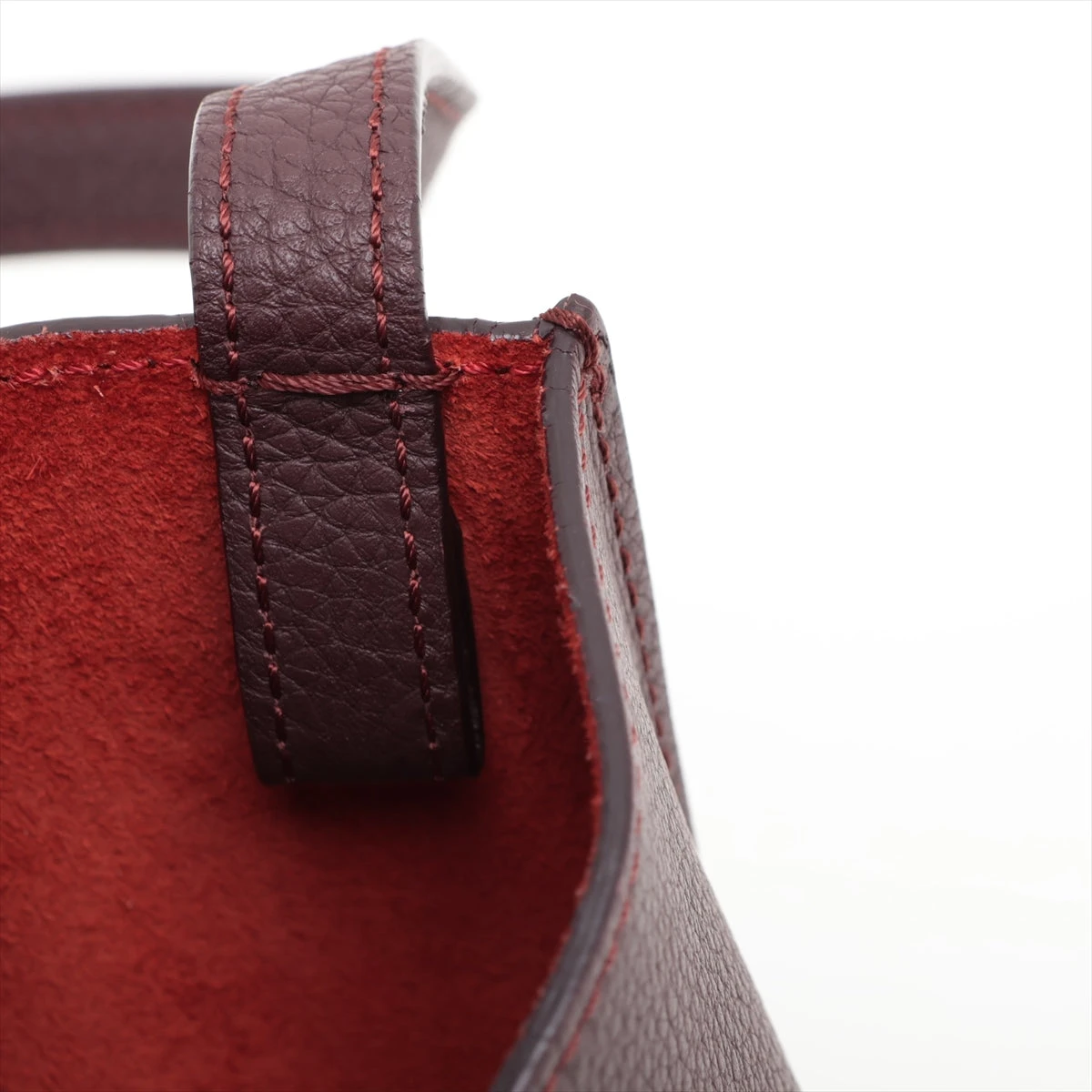 トッズ ダブルTリング レザー 2WAYハンドバッグ ボルドー YZ060903