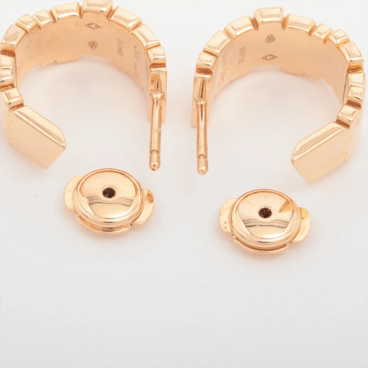ディオール ダイヤ ピアス 750(PG) 11.3g キャッチ刻印かすれ