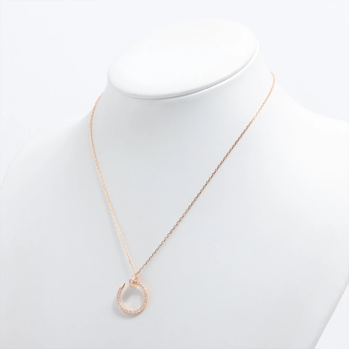 カルティエ ジュストアンクル ダイヤ ネックレス 750(PG) 4.9g